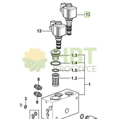 Elektrozawór 13V - 20W - SDF Parts